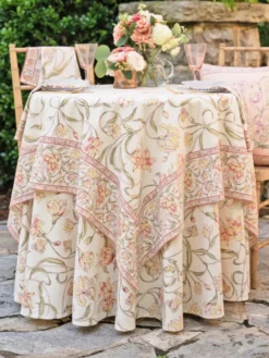 Ajmeer Round Cloth - Ivory