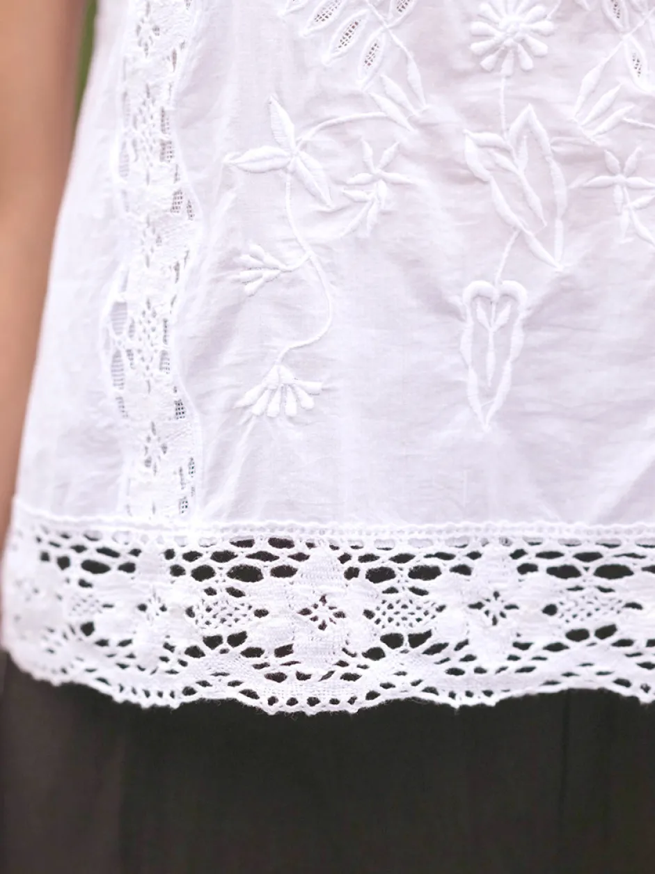 Anglaise Camisole - White