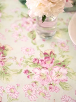 Apple Blossom Tablecloth - Light Green