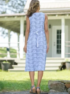Ariel's Eyelet Porch Dress - Blue