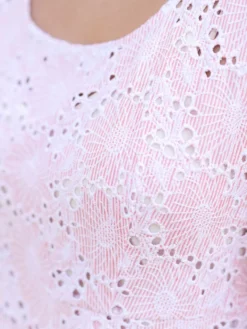 Ariel's Eyelet Porch Dress - Rose