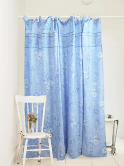 Augustine Curtain - Washed Blue