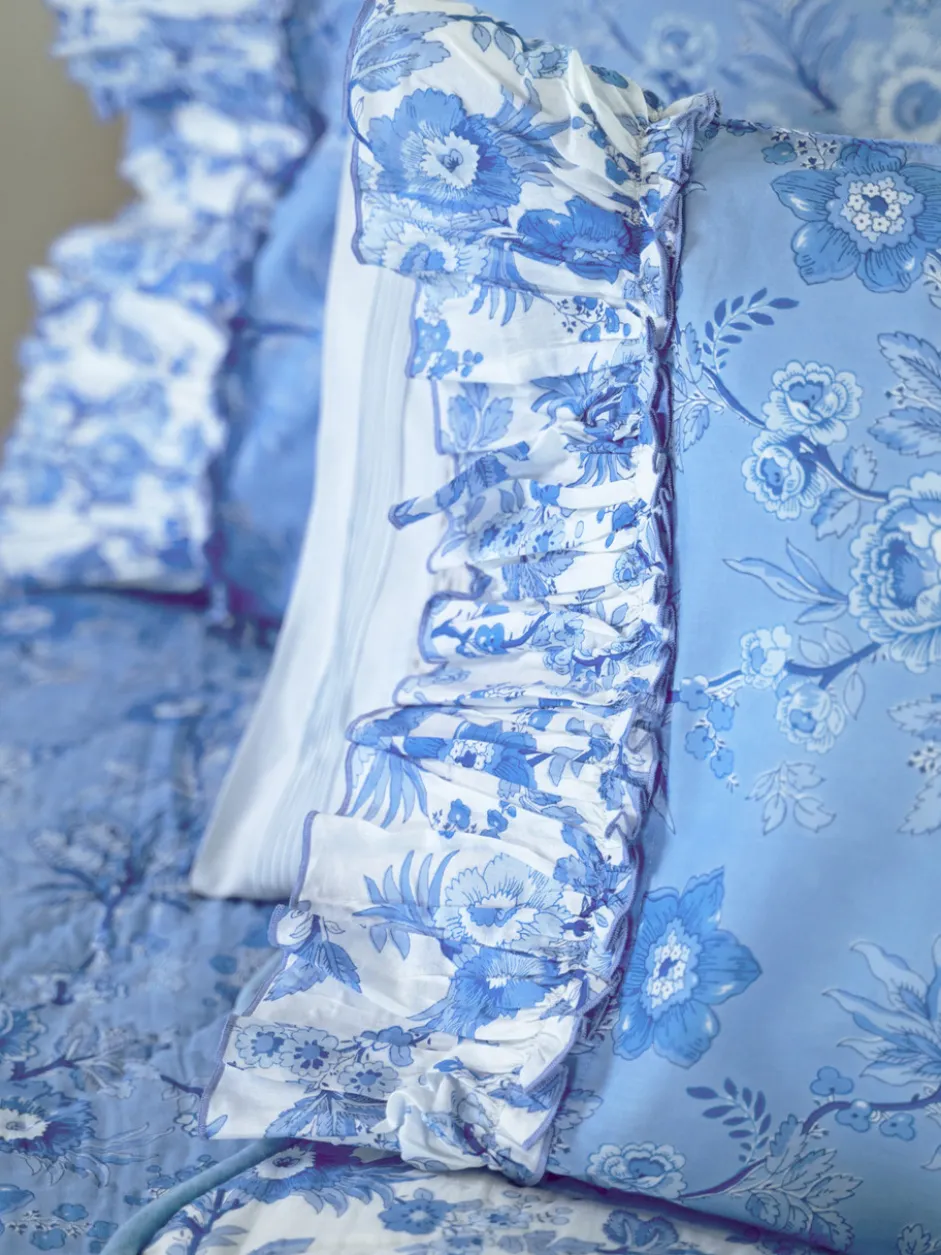 Augustine Pillowcase - Washed Blue