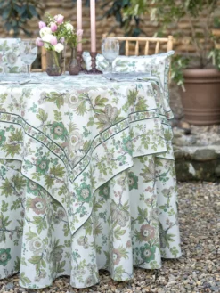 Augustine Round Cloth - Ivory