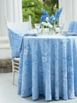 Augustine Round Cloth - Washed Blue