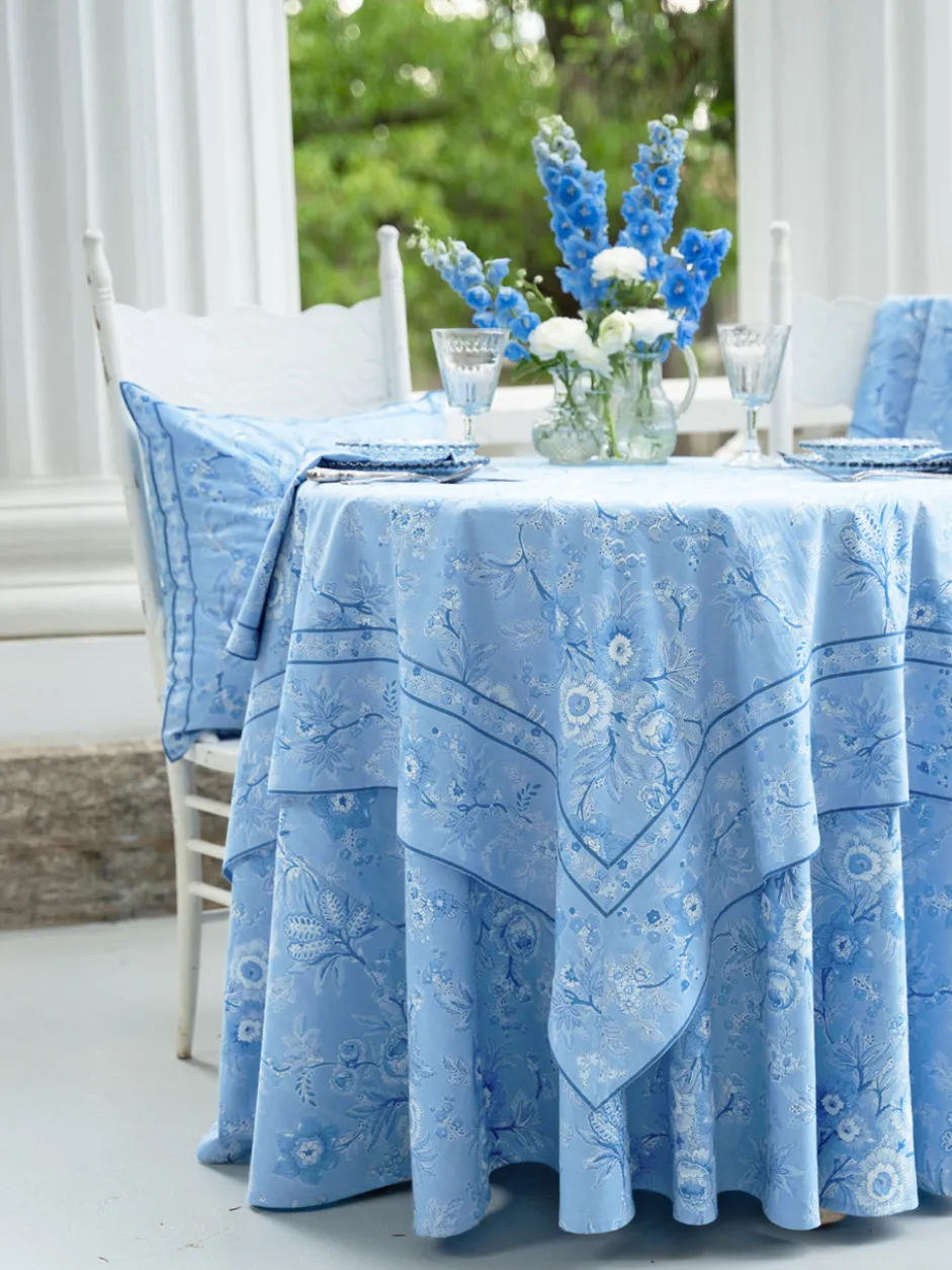 Augustine Round Cloth - Washed Blue