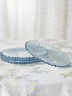 Aurora Glass Plates Set of 4 - Blue