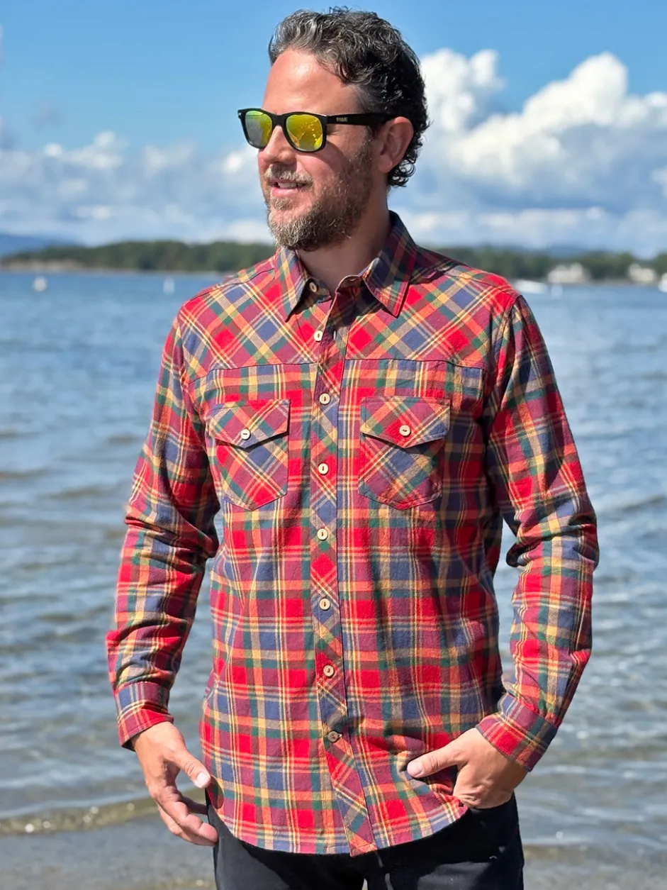 Autumn Flannel Shirt - Red Multi