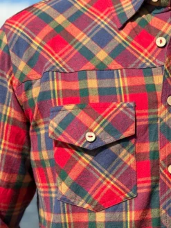 Autumn Flannel Shirt - Red Multi