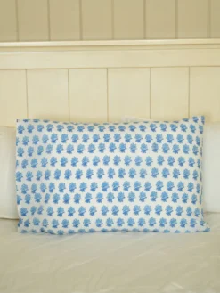 Bailey Block Print Pillowcase - Blue
