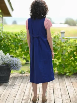 Beatrix Pinafore Dress - Blue