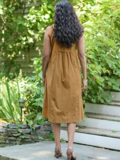Beatrix Pinafore Dress - Sepia