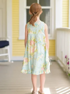 Blanche Kids Dress - Aqua