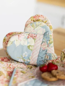 Blanche Patchwork Mini Mitt Set of 2 - Mist