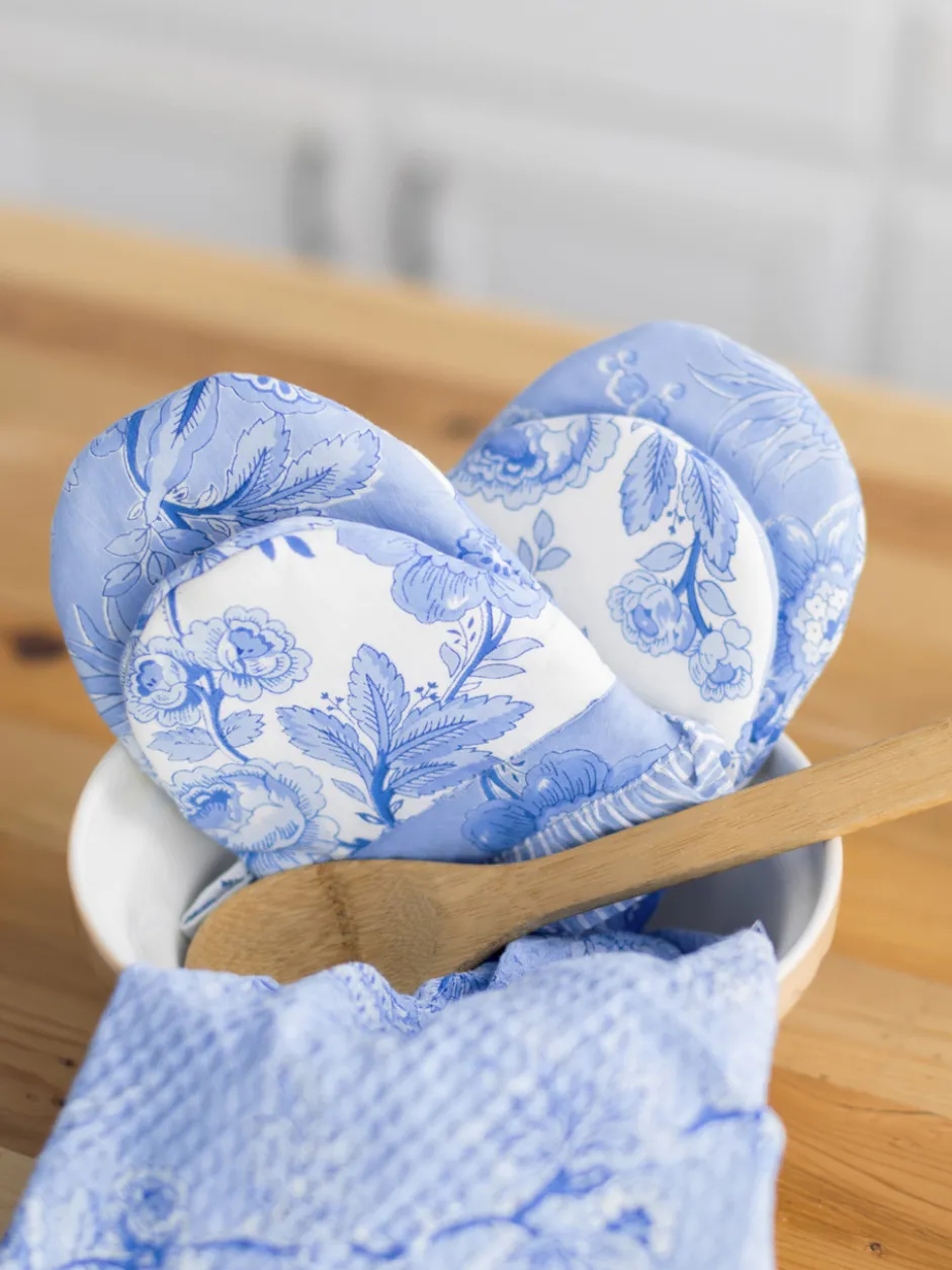 Blue Skies Patchwork Mini Mitt Set of 2 - Blue