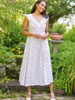Brighton Garden Dress - White