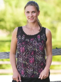 Butterfly Vine Camisole - Black