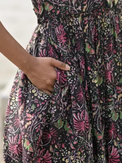 Butterfly Vine Dress - Black