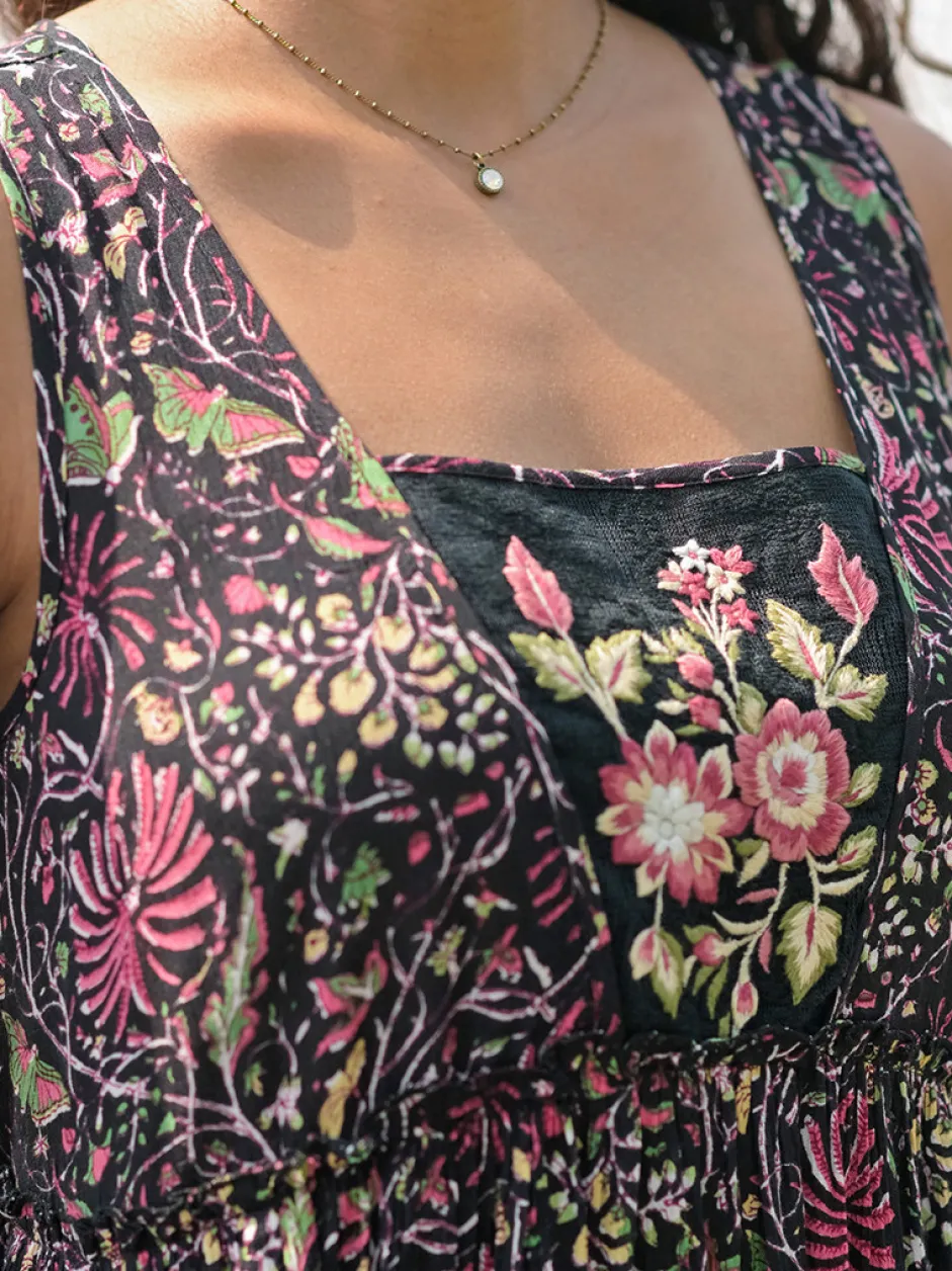 Butterfly Vine Dress - Black