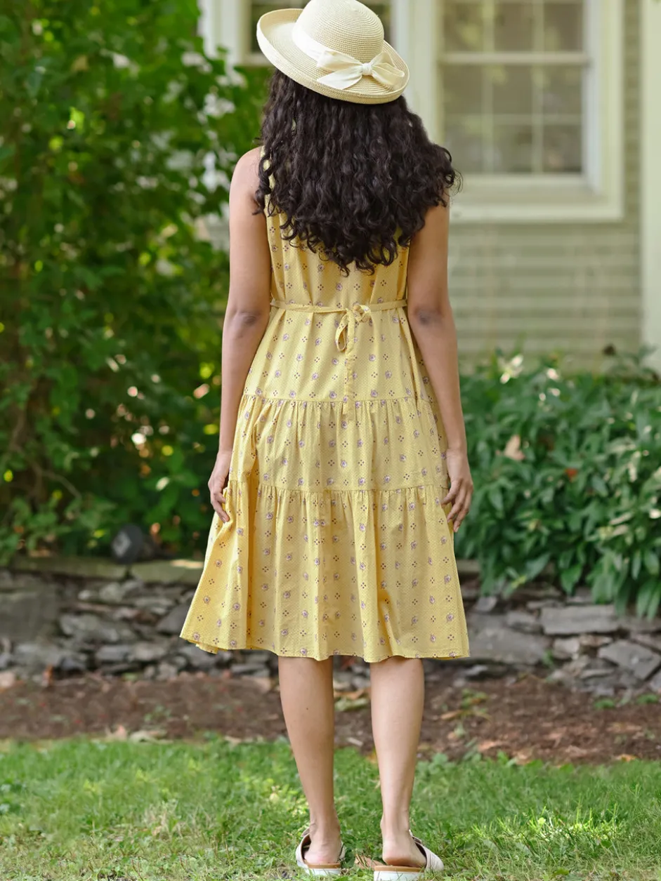 Calais Fleur Sundress - Soft Gold