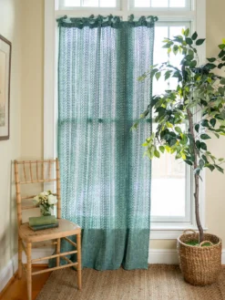 Camelia Curtain - Washed Blue