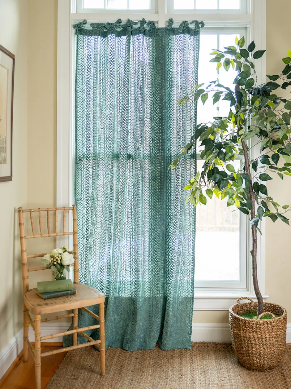 Camelia Curtain - Washed Blue