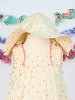 Candy Dot Baby Sunhat - Cream