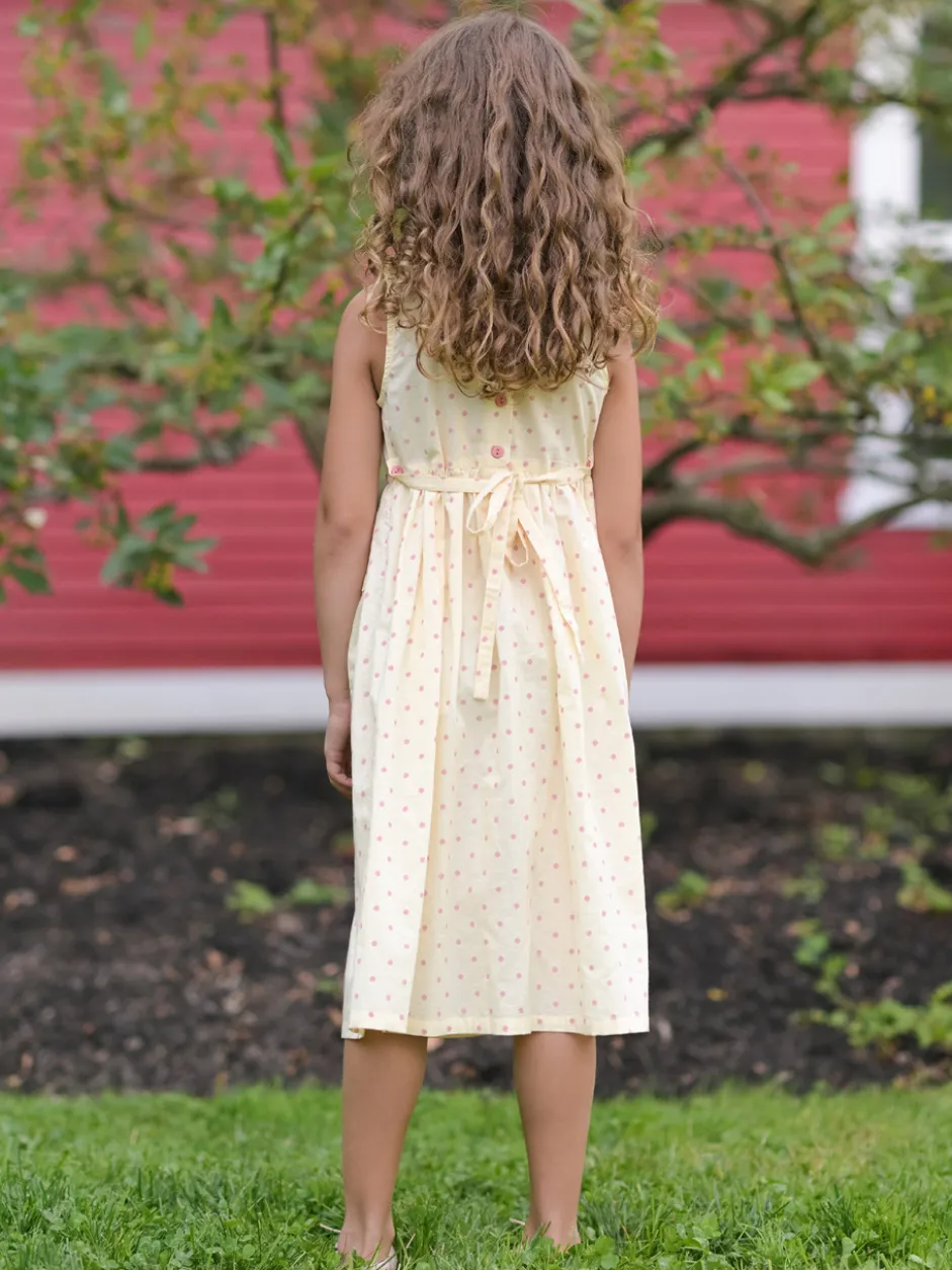 Candy Dot Kids Dress - Cream