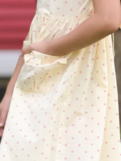 Candy Dot Kids Dress - Cream