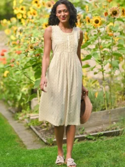 Candy Dot Porch Dress - Cream
