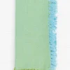 Chambray Napkin Set of 4 - Aqua/Green