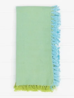 Chambray Napkin Set of 4 - Aqua/Green