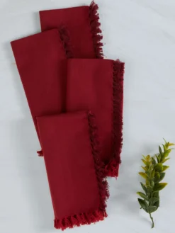 Chambray Napkin Set of 4 - Red