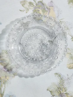 Chantilly Glass Plates Set of 4 - Clear