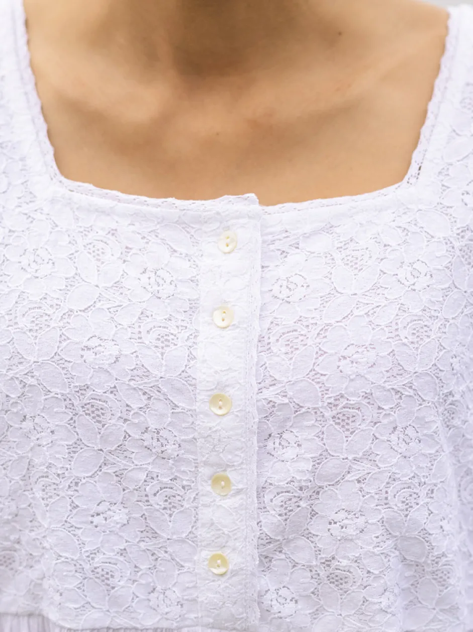 Chantilly Lace Nighty - White