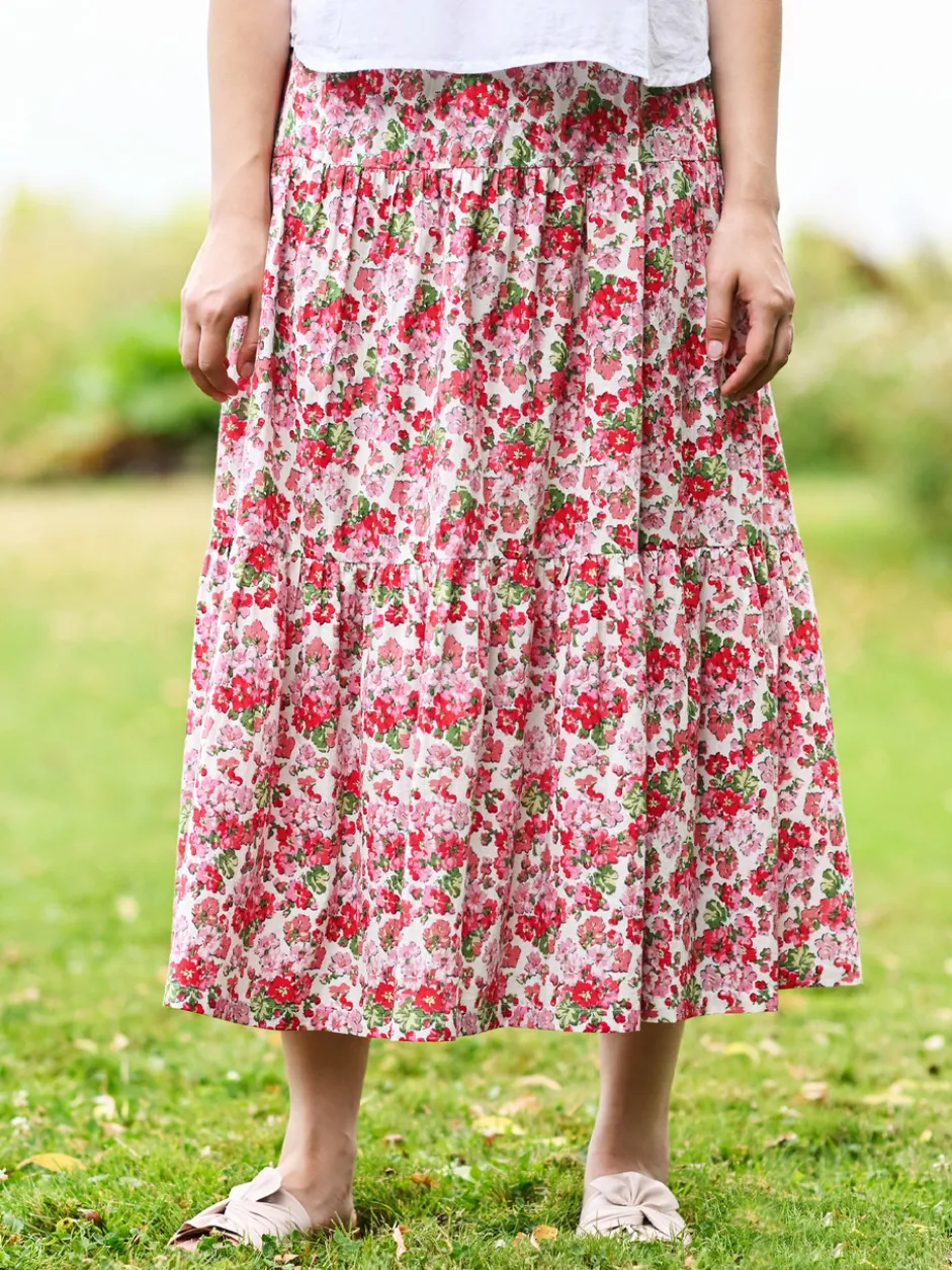 Charleston Skirt - White Pink
