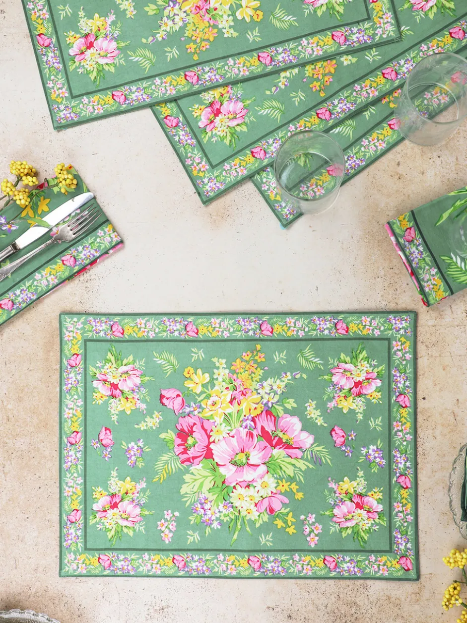 Charming Placemat Set of 4 - Jade Green