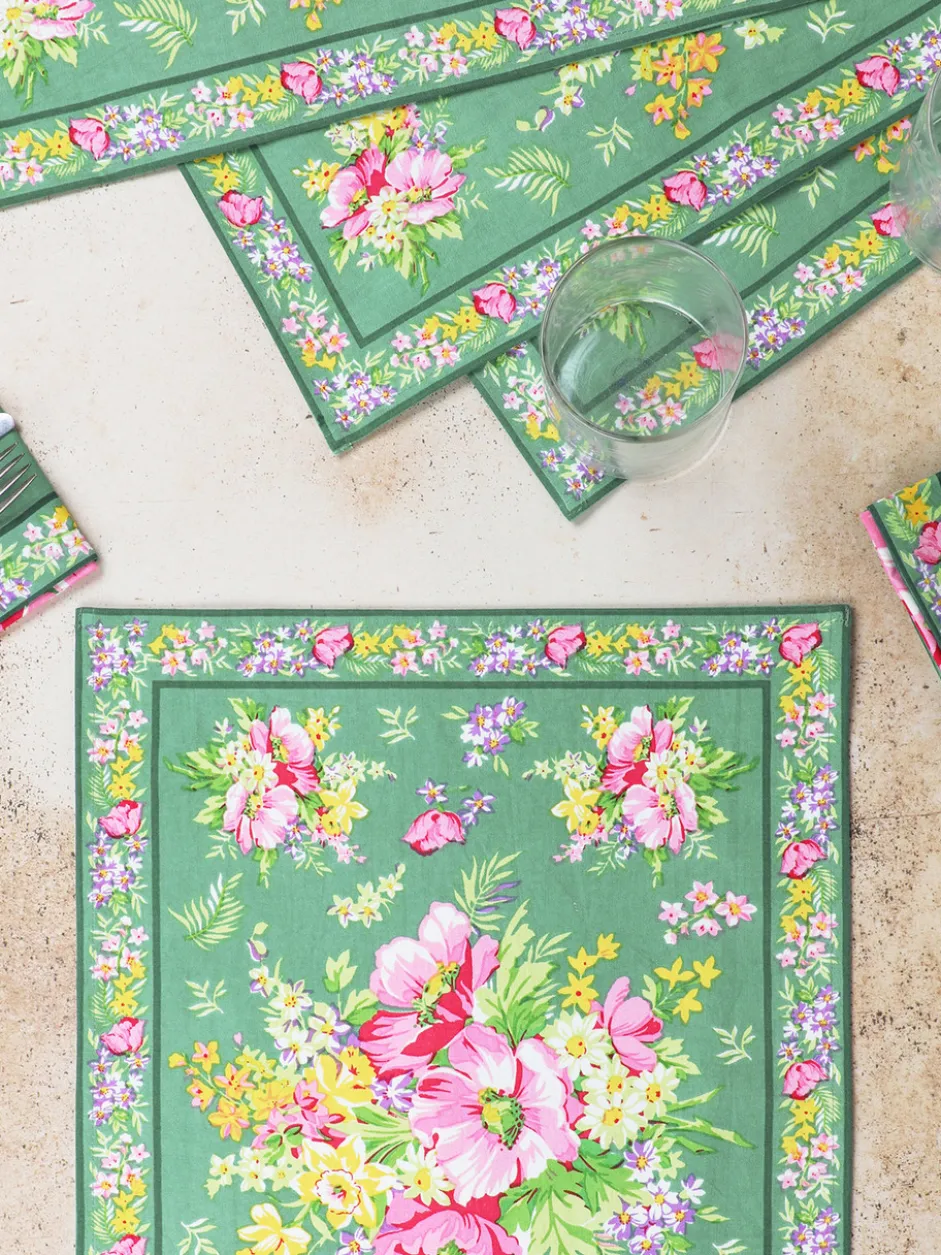 Charming Placemat Set of 4 - Jade Green