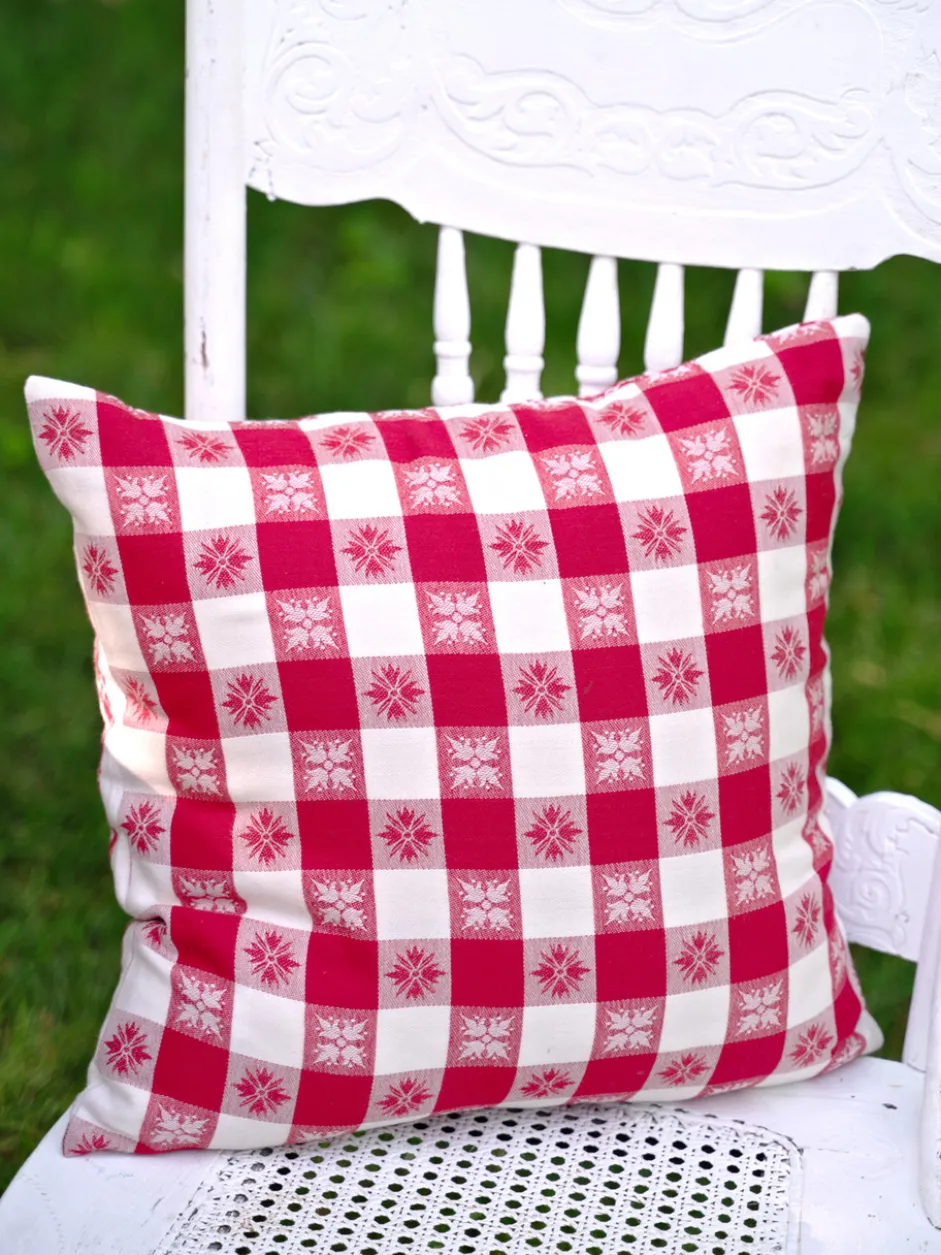Charm Jacquard Cushion Cover - Red