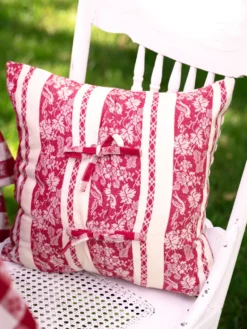 Charm Jacquard Cushion Cover - Red