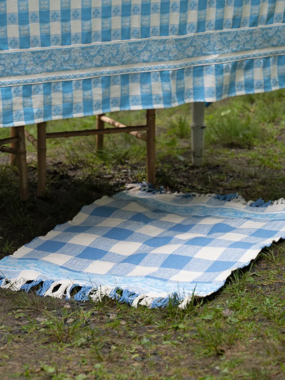 Charm Jacquard Dhurrie - Blue