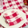 Charm Jacquard Napkin Set of 4 - Red