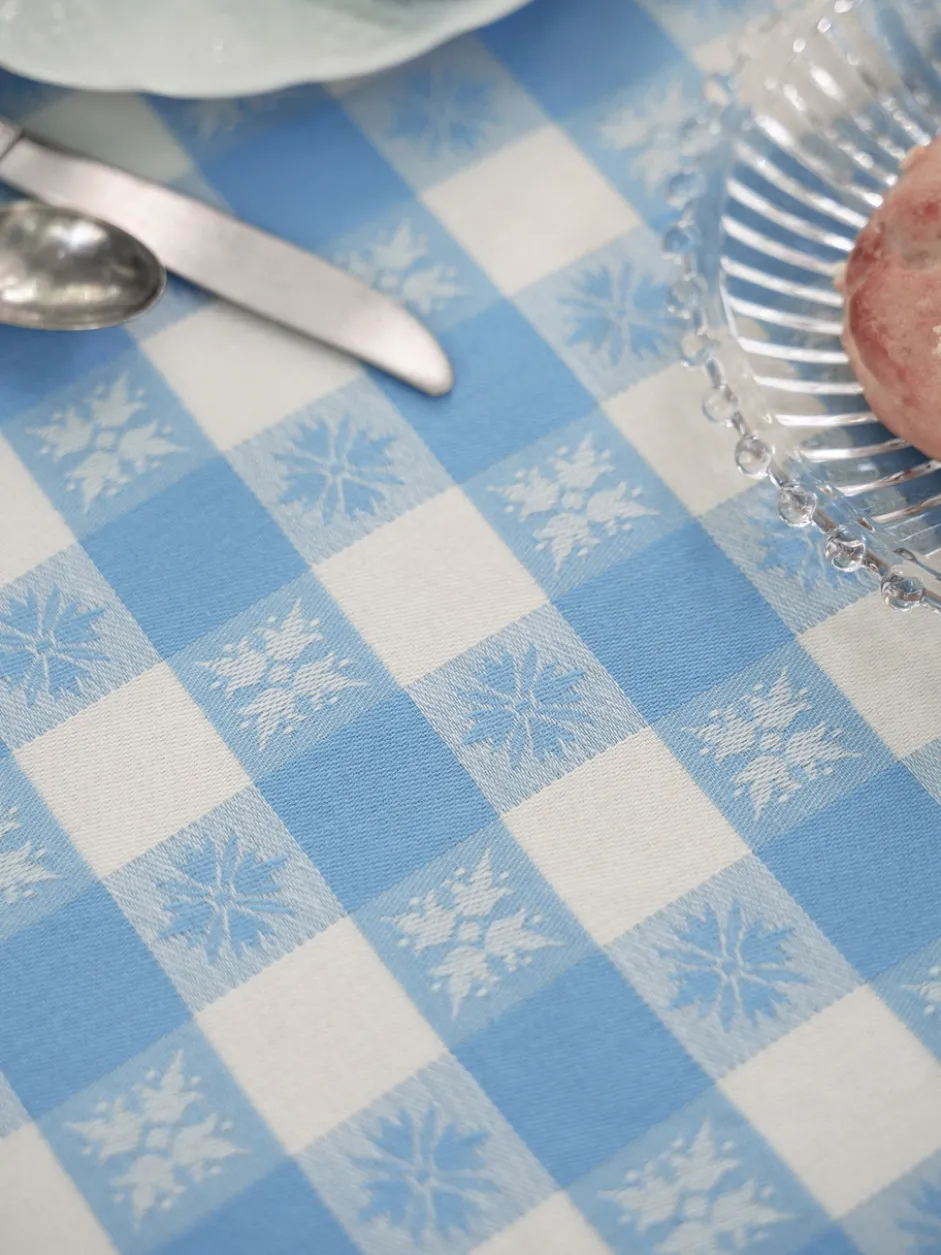 Charm Jacquard Round Cloth - Blue