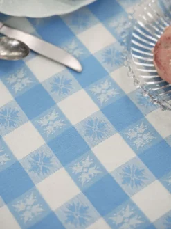 Charm Jacquard Tablecloth - Blue
