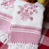 Cherry & Strawberry Tea Towel Set of 2 - Red