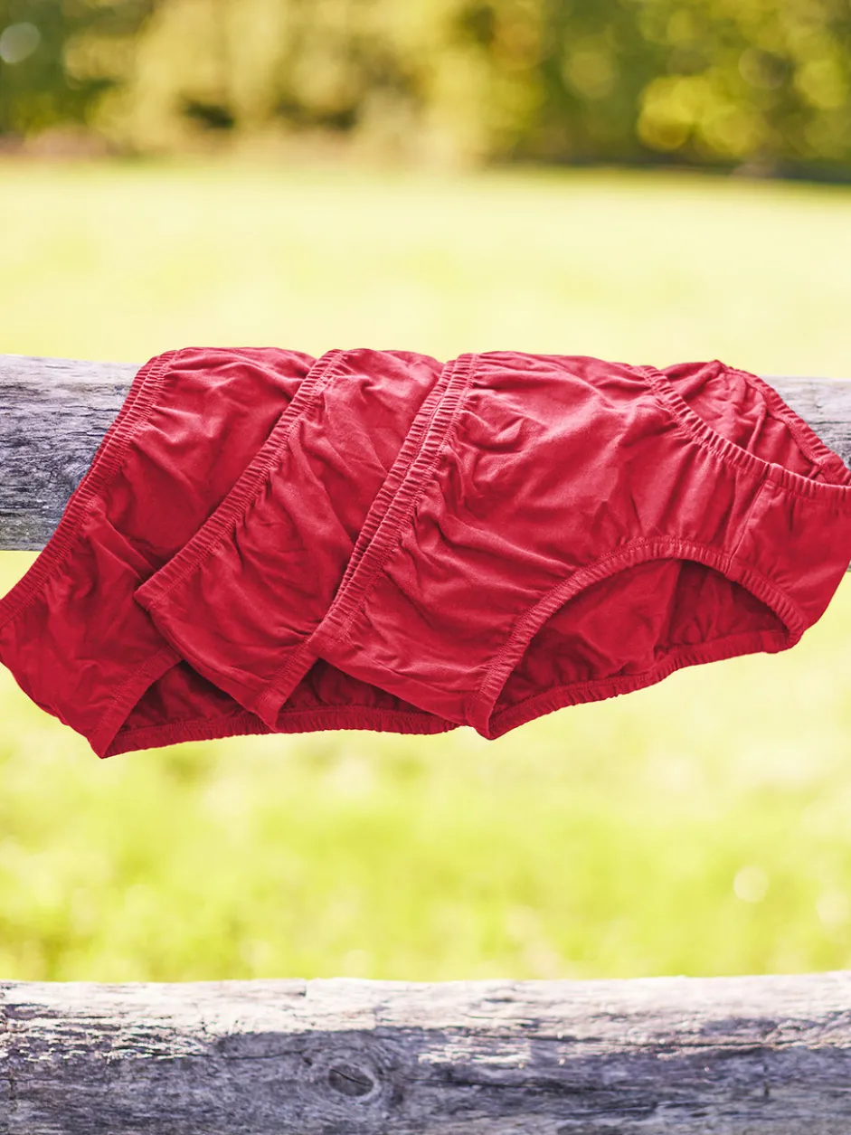 Classic Fit Underwear Set Of 3 - Red