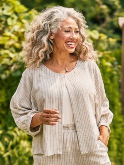 Coastal Stripe Cover Up