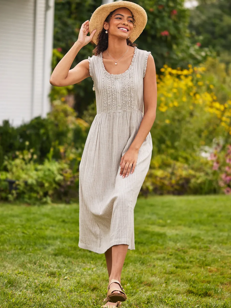 Coastal Stripe Dress - Navy