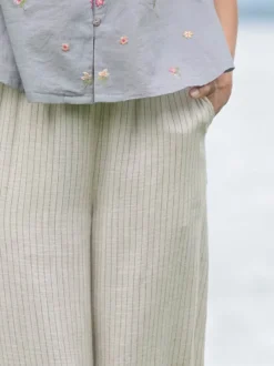 Coastal Stripe Pant - Navy