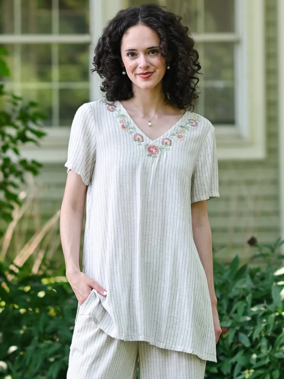 Coastal Stripe Tunic - Navy